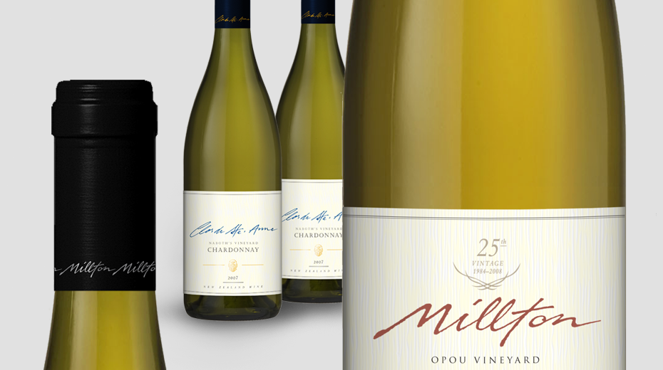 Millton Vineyard brand and wine packaging designed by Mark Adams Brand Stories.